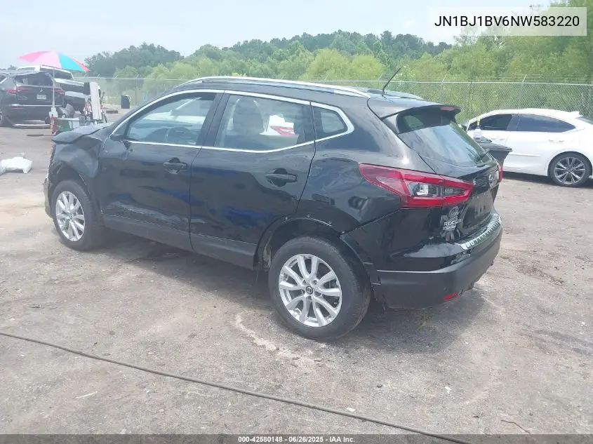 2022 Nissan Rogue Sport Sv Fwd Xtronic Cvt VIN: JN1BJ1BV6NW583220 Lot: 42580148