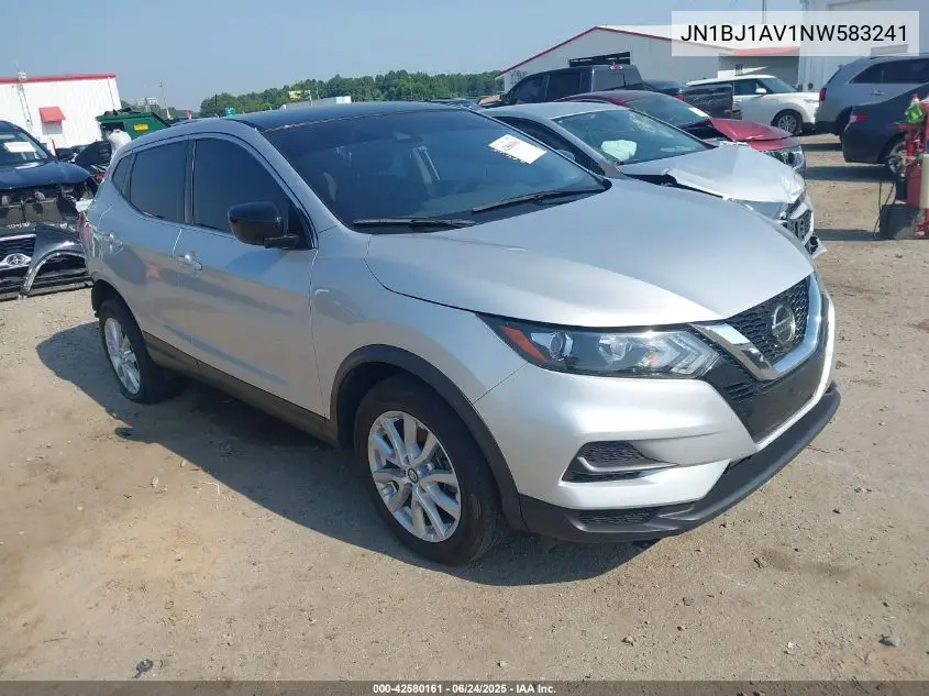 2022 Nissan Rogue Sport S Fwd Xtronic Cvt VIN: JN1BJ1AV1NW583241 Lot: 42580161