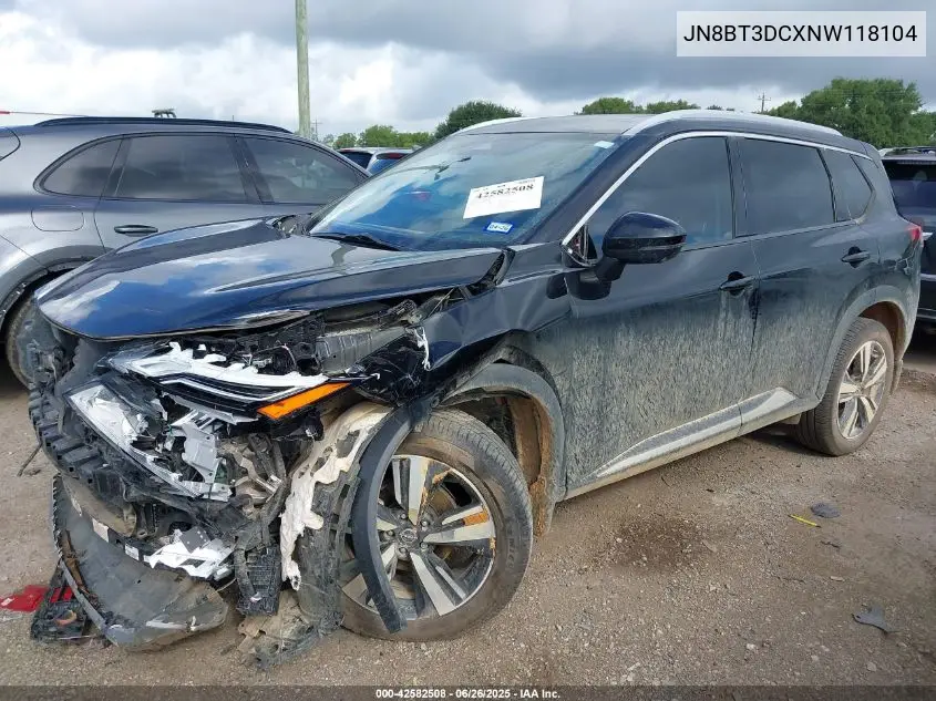 2022 Nissan Rogue Platinum Fwd VIN: JN8BT3DCXNW118104 Lot: 42582508