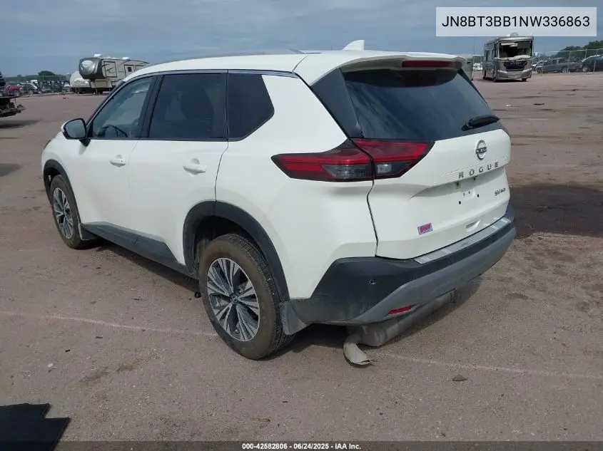 2022 Nissan Rogue Sv Intelligent Awd VIN: JN8BT3BB1NW336863 Lot: 42582806