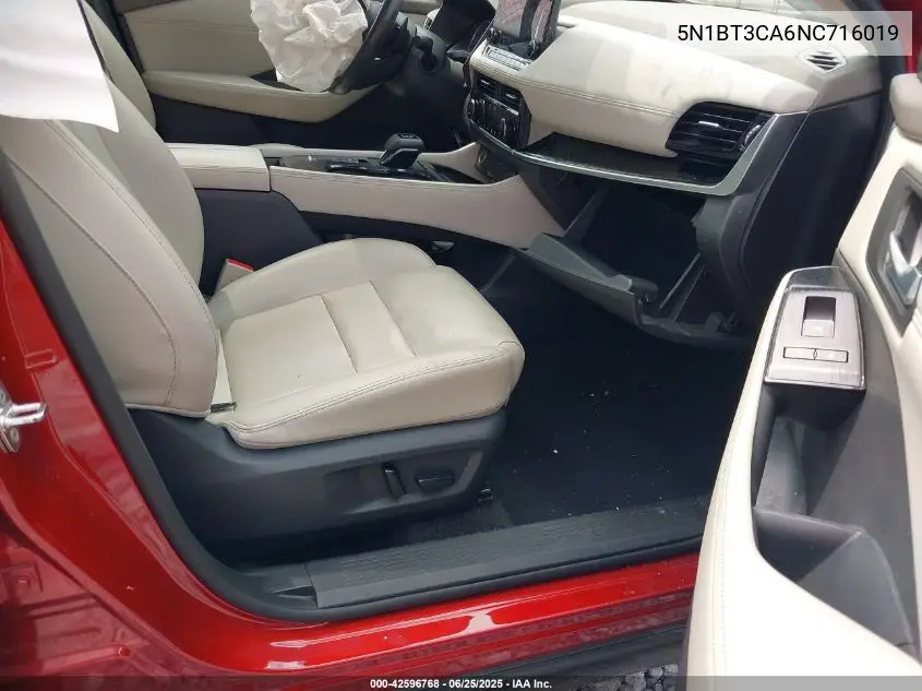 2022 Nissan Rogue Sl Fwd VIN: 5N1BT3CA6NC716019 Lot: 42596768