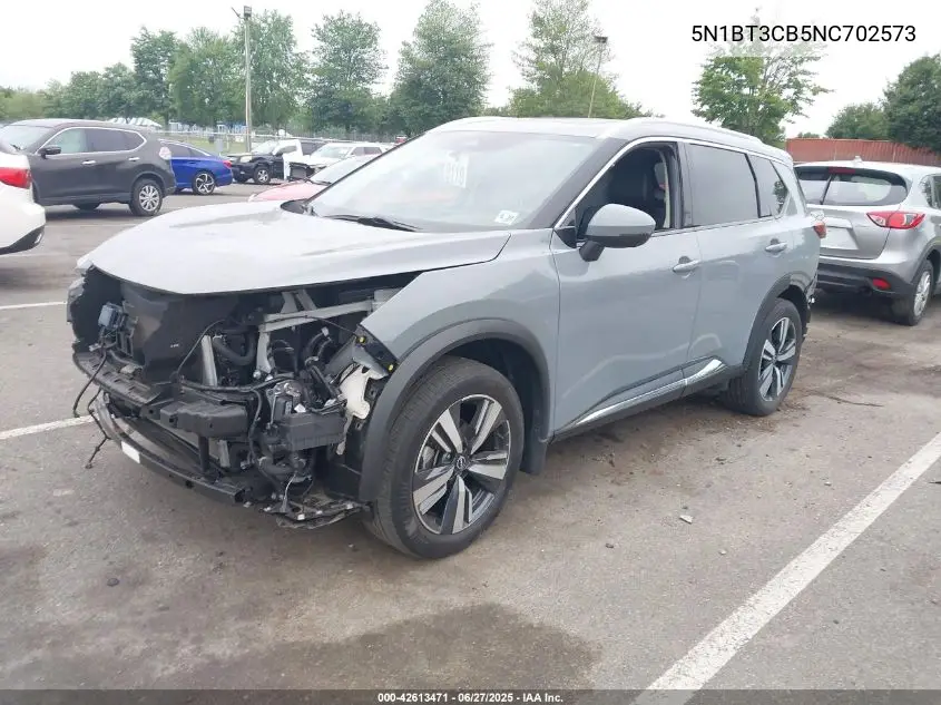 2022 Nissan Rogue Sl Intelligent Awd VIN: 5N1BT3CB5NC702573 Lot: 42613471