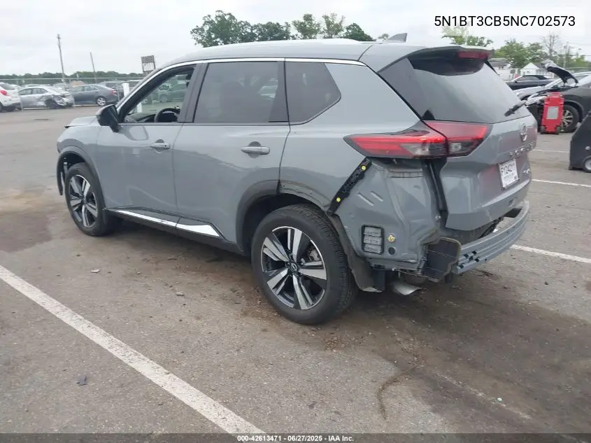 2022 Nissan Rogue Sl Intelligent Awd VIN: 5N1BT3CB5NC702573 Lot: 42613471