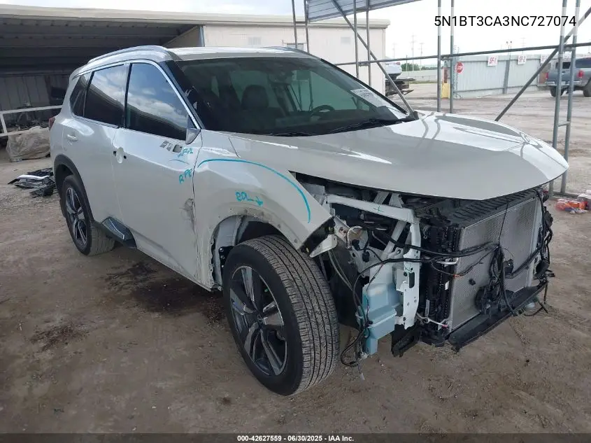 2022 Nissan Rogue Sl Fwd VIN: 5N1BT3CA3NC727074 Lot: 42627559