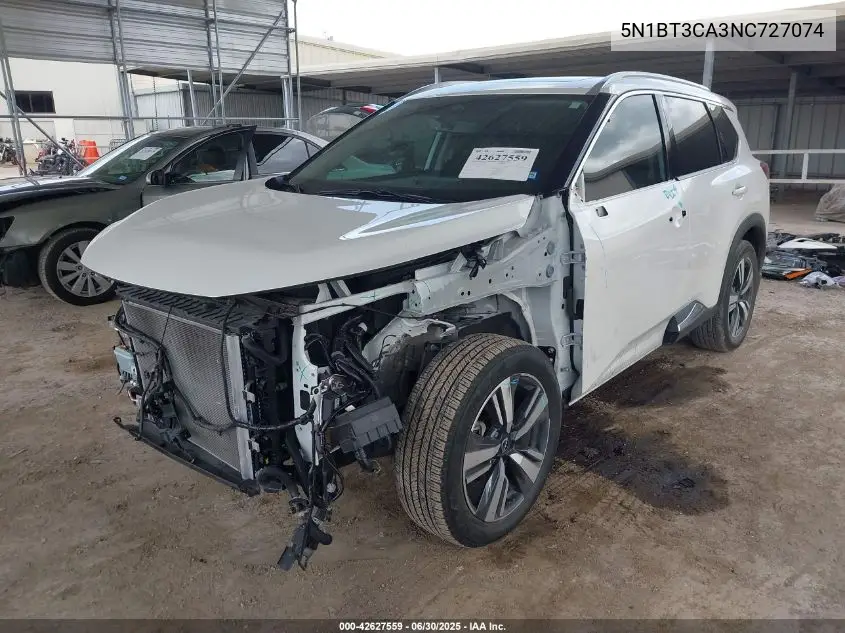 2022 Nissan Rogue Sl Fwd VIN: 5N1BT3CA3NC727074 Lot: 42627559