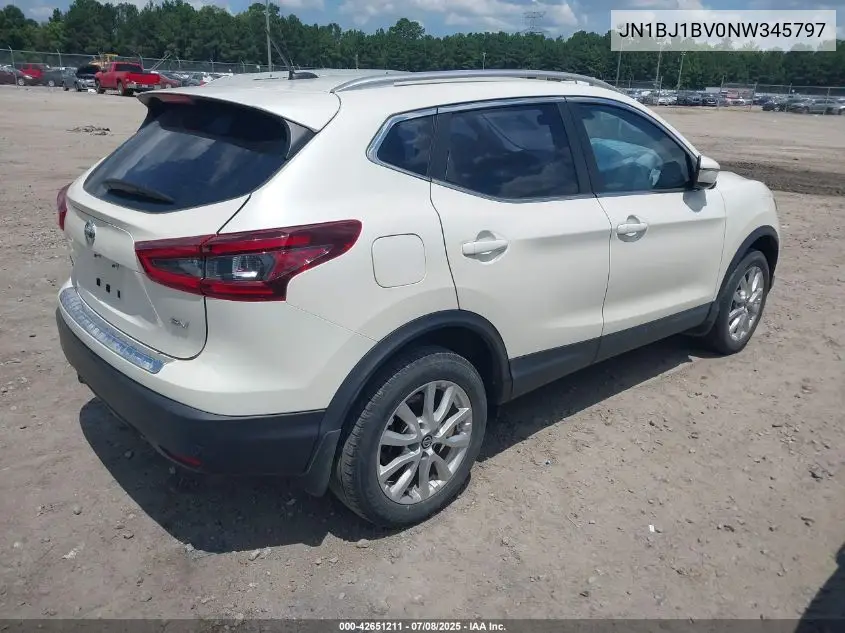 2022 Nissan Rogue Sport Sv Fwd Xtronic Cvt VIN: JN1BJ1BV0NW345797 Lot: 42651211