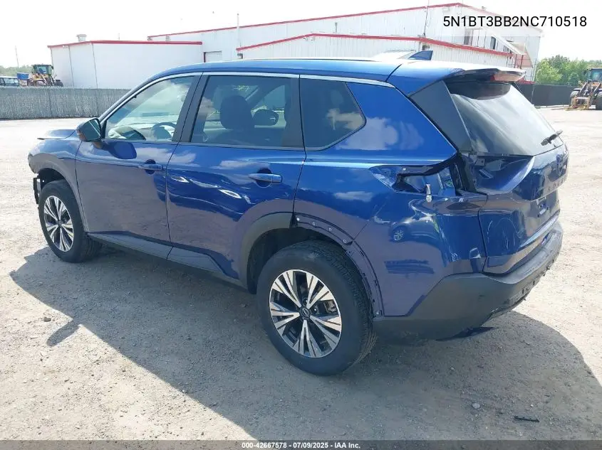 2022 Nissan Rogue Sv Intelligent Awd VIN: 5N1BT3BB2NC710518 Lot: 42667578