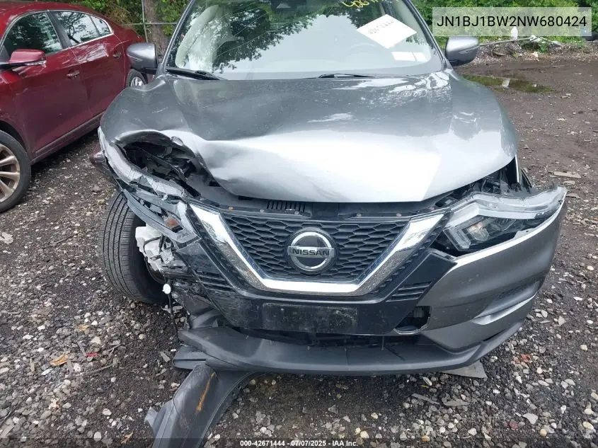 2022 Nissan Rogue Sport Sv Awd Xtronic Cvt VIN: JN1BJ1BW2NW680424 Lot: 42671444