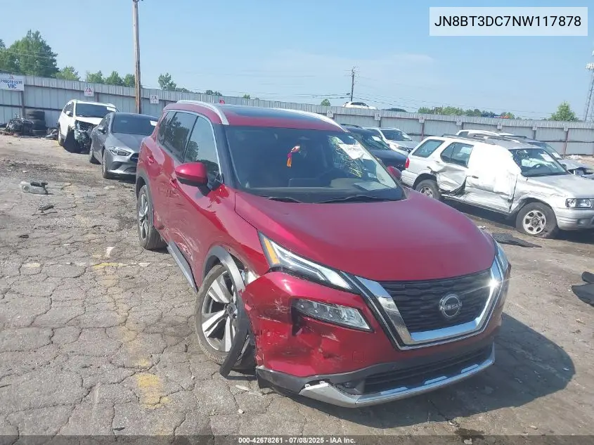 2022 Nissan Rogue Platinum Fwd VIN: JN8BT3DC7NW117878 Lot: 42678261