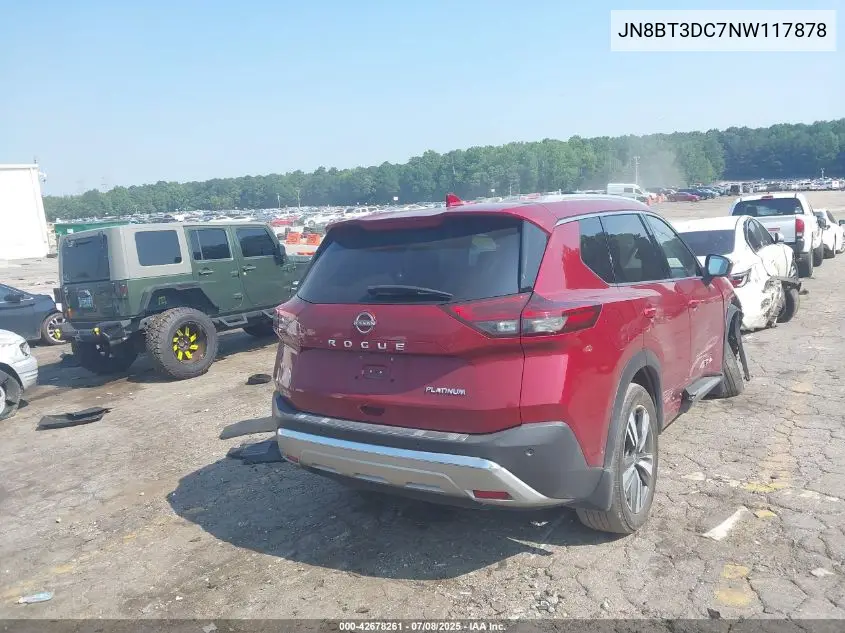 2022 Nissan Rogue Platinum Fwd VIN: JN8BT3DC7NW117878 Lot: 42678261