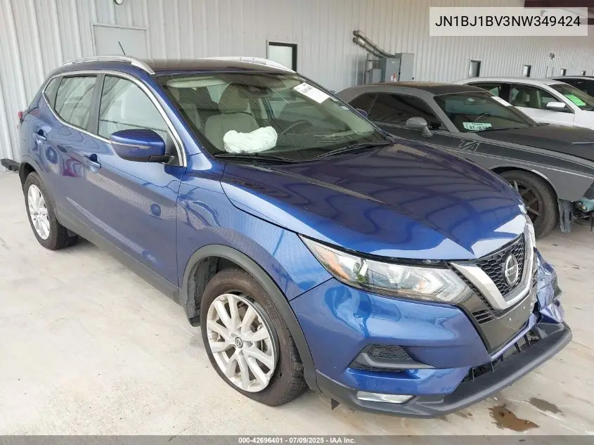 2022 Nissan Rogue Sport Sv Fwd Xtronic Cvt VIN: JN1BJ1BV3NW349424 Lot: 42696401