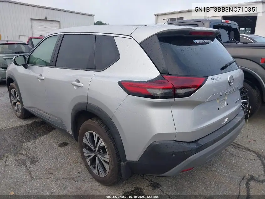 2022 Nissan Rogue Sv Intelligent Awd VIN: 5N1BT3BB3NC710351 Lot: 42707450