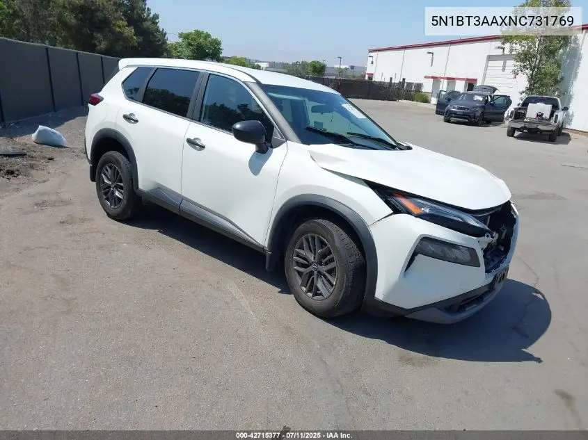 2022 Nissan Rogue S Fwd VIN: 5N1BT3AAXNC731769 Lot: 42715377