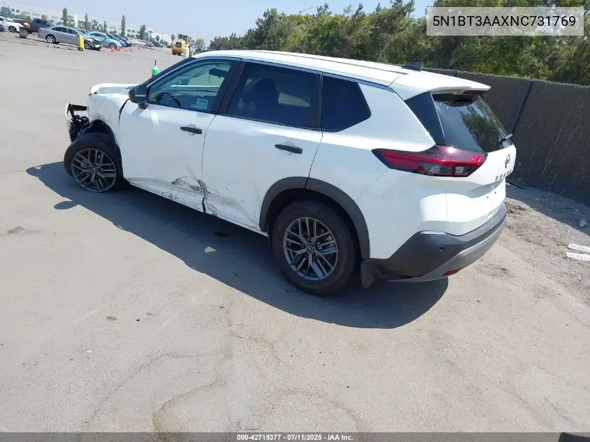 2022 Nissan Rogue S Fwd VIN: 5N1BT3AAXNC731769 Lot: 42715377