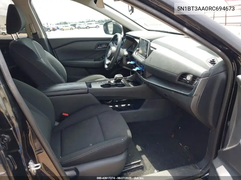 2024 Nissan Rogue S Fwd VIN: 5N1BT3AA0RC694673 Lot: 42617274