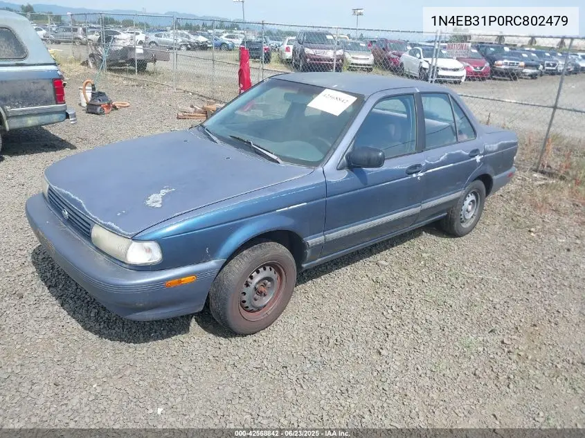 1994 Nissan Sentra E/Xe/Gxe/Le VIN: 1N4EB31P0RC802479 Lot: 42568842