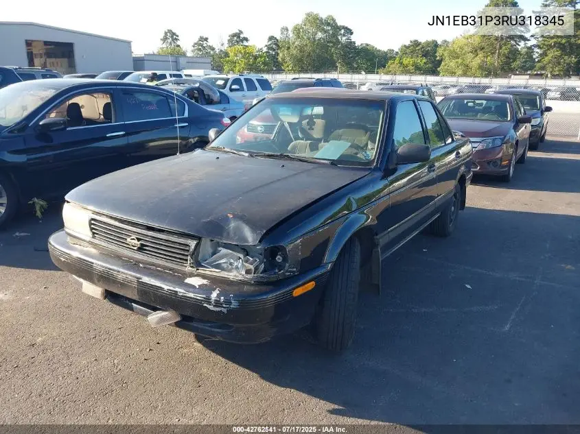 1994 Nissan Sentra E/Xe/Gxe/Le VIN: JN1EB31P3RU318345 Lot: 42762541