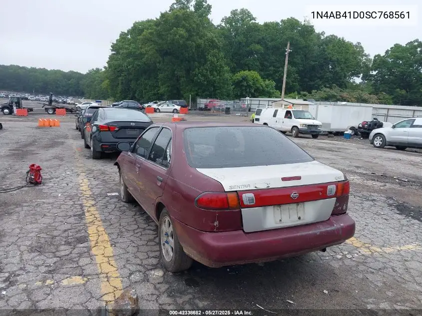 1995 Nissan Sentra Xe/Gxe/Gle VIN: 1N4AB41D0SC768561 Lot: 42338682