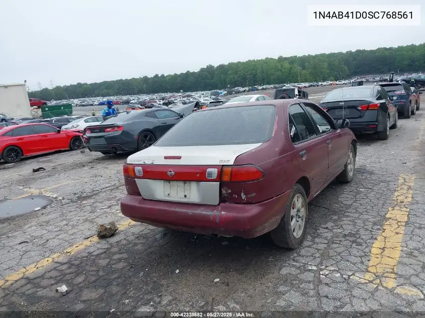 1995 Nissan Sentra Xe/Gxe/Gle VIN: 1N4AB41D0SC768561 Lot: 42338682