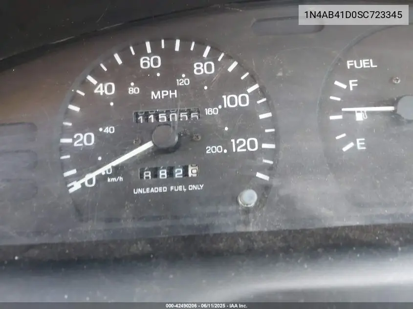 1995 Nissan Sentra Xe/Gxe/Gle VIN: 1N4AB41D0SC723345 Lot: 42490206