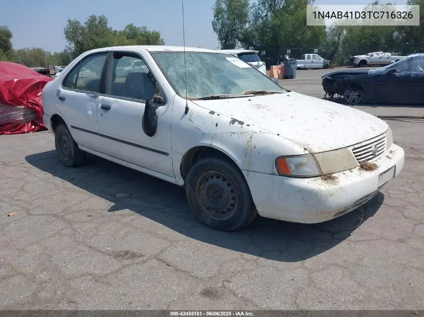 1996 Nissan Sentra E/Xe/Gxe/Gle VIN: 1N4AB41D3TC716326 Lot: 42455181