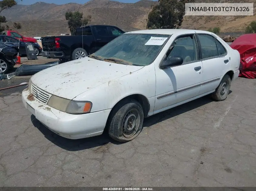 1996 Nissan Sentra E/Xe/Gxe/Gle VIN: 1N4AB41D3TC716326 Lot: 42455181