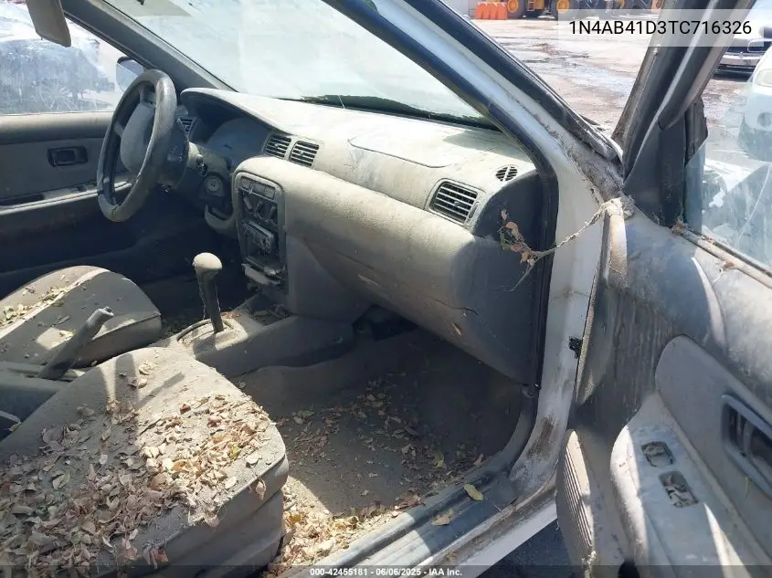 1996 Nissan Sentra E/Xe/Gxe/Gle VIN: 1N4AB41D3TC716326 Lot: 42455181