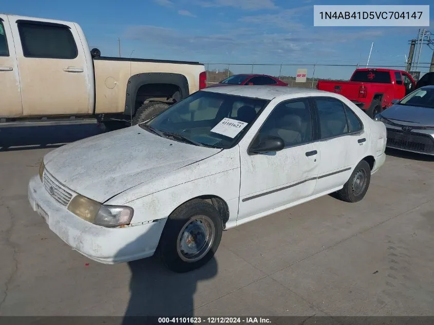 1997 Nissan Sentra Gle/Gxe/Xe VIN: 1N4AB41D5VC704147 Lot: 41101623