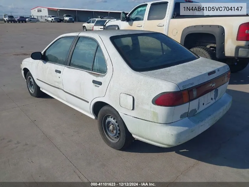 1997 Nissan Sentra Gle/Gxe/Xe VIN: 1N4AB41D5VC704147 Lot: 41101623