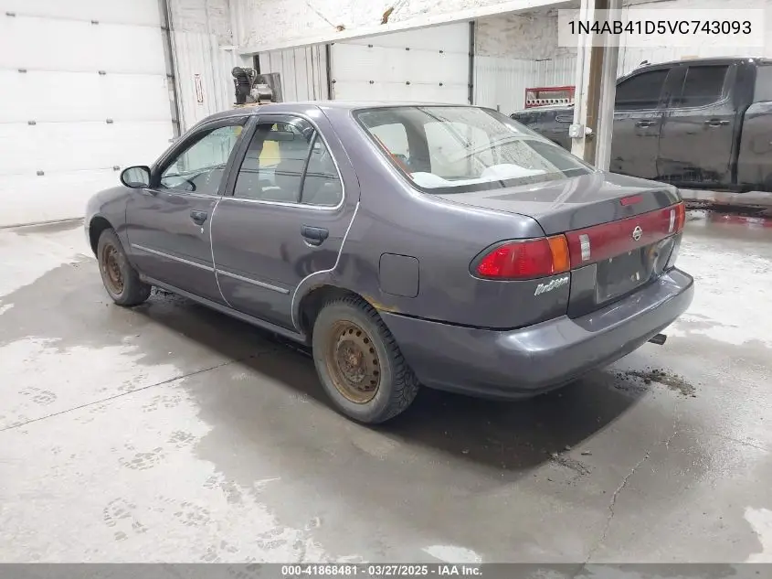 1997 Nissan Sentra Gle/Gxe/Xe VIN: 1N4AB41D5VC743093 Lot: 41868481