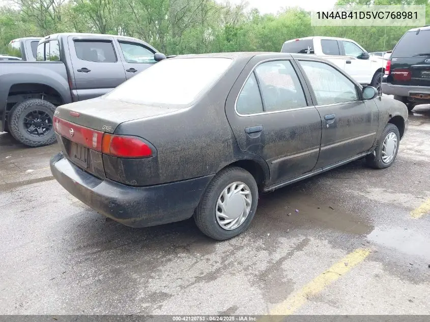 1997 Nissan Sentra Gle/Gxe/Xe VIN: 1N4AB41D5VC768981 Lot: 42120753