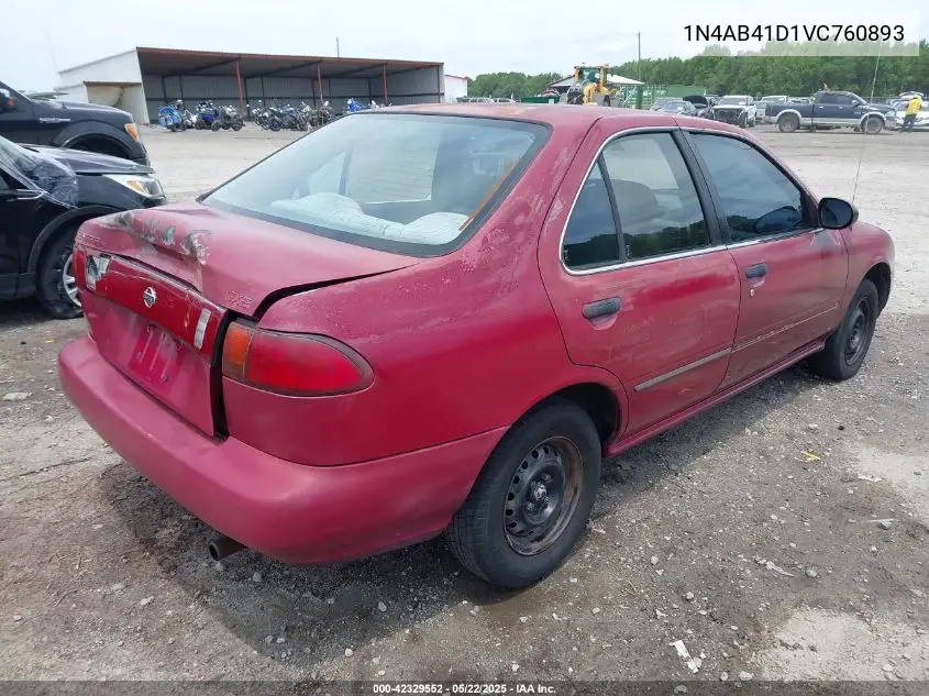 1997 Nissan Sentra Gle/Gxe/Xe VIN: 1N4AB41D1VC760893 Lot: 42329552