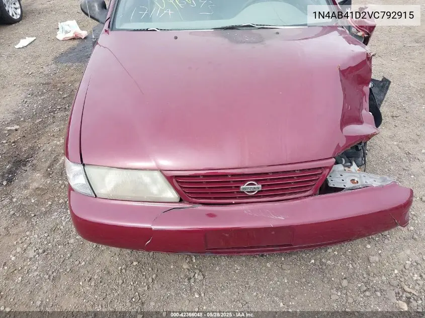 1997 Nissan Sentra Gle/Gxe/Xe VIN: 1N4AB41D2VC792915 Lot: 42366048