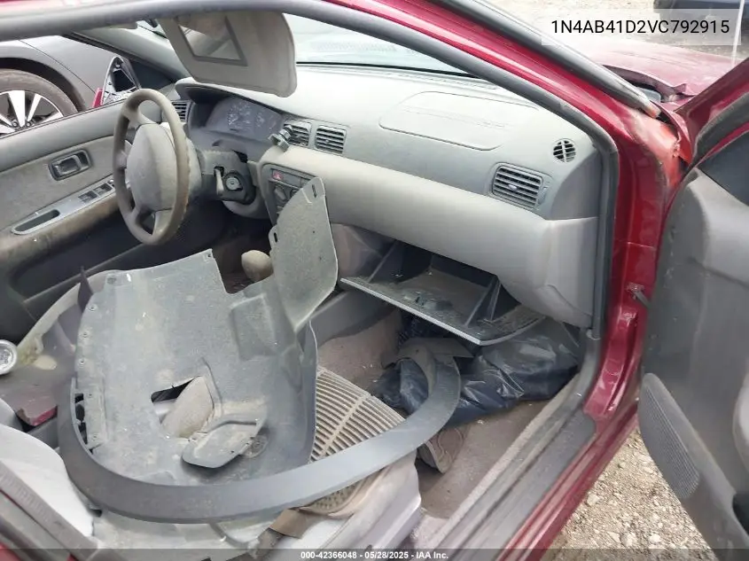1997 Nissan Sentra Gle/Gxe/Xe VIN: 1N4AB41D2VC792915 Lot: 42366048