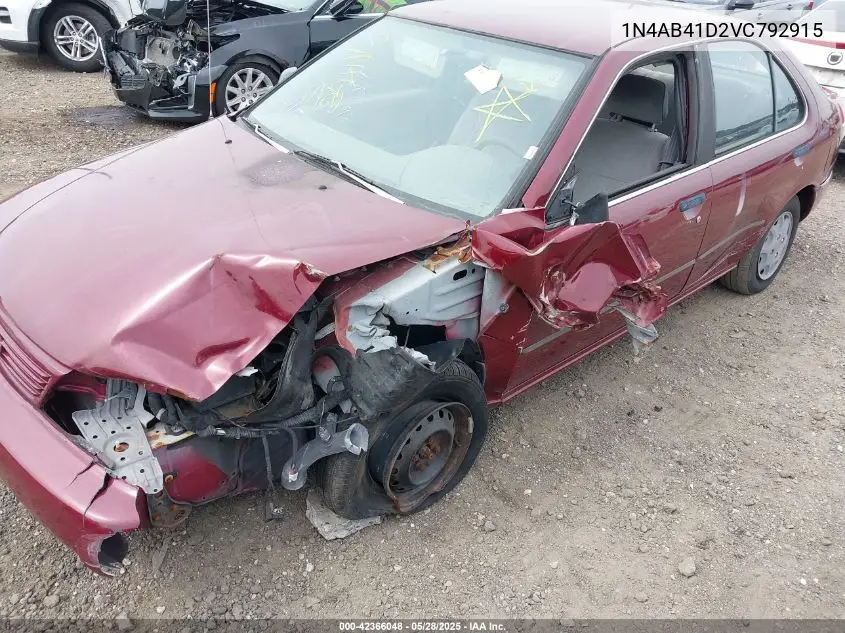 1997 Nissan Sentra Gle/Gxe/Xe VIN: 1N4AB41D2VC792915 Lot: 42366048