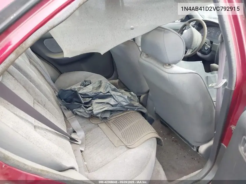 1997 Nissan Sentra Gle/Gxe/Xe VIN: 1N4AB41D2VC792915 Lot: 42366048