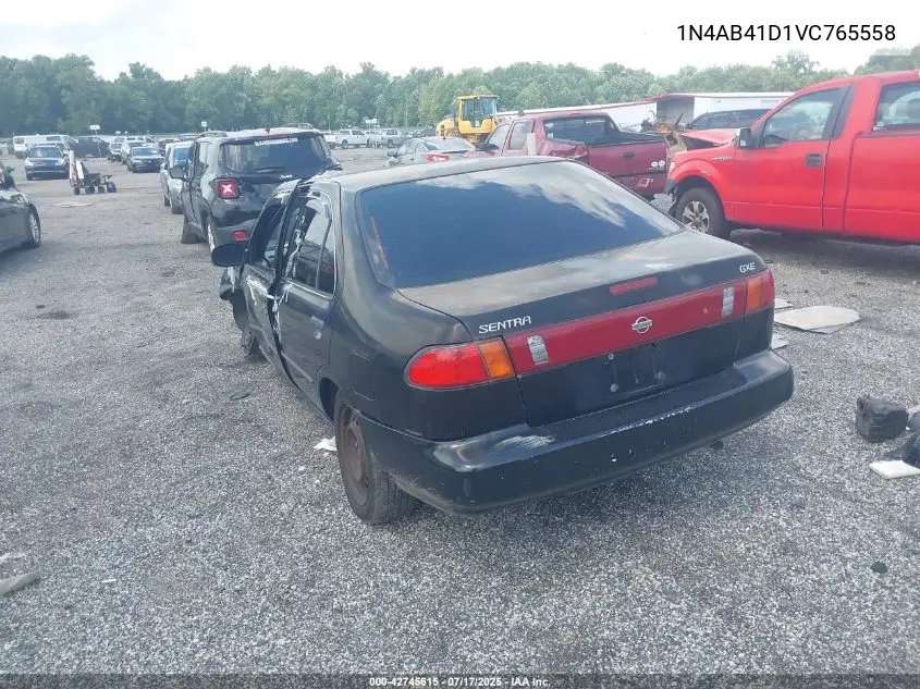 1997 Nissan Sentra Gle/Gxe/Xe VIN: 1N4AB41D1VC765558 Lot: 42745615