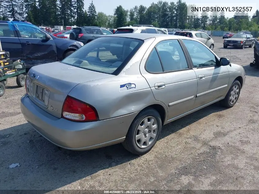 2000 Nissan Sentra Gxe/Xe VIN: 3N1CB51DXYL352557 Lot: 42568873