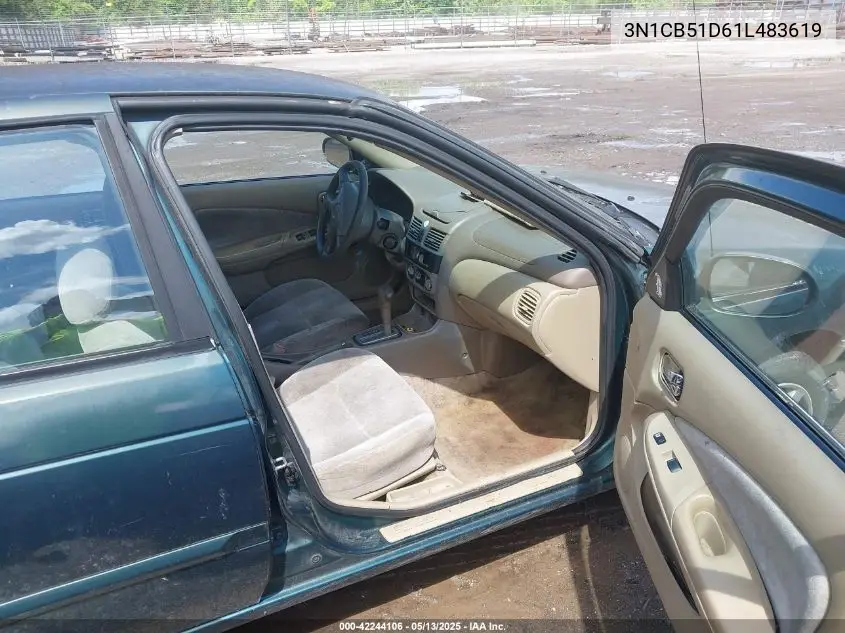 2001 Nissan Sentra Gxe VIN: 3N1CB51D61L483619 Lot: 42244106