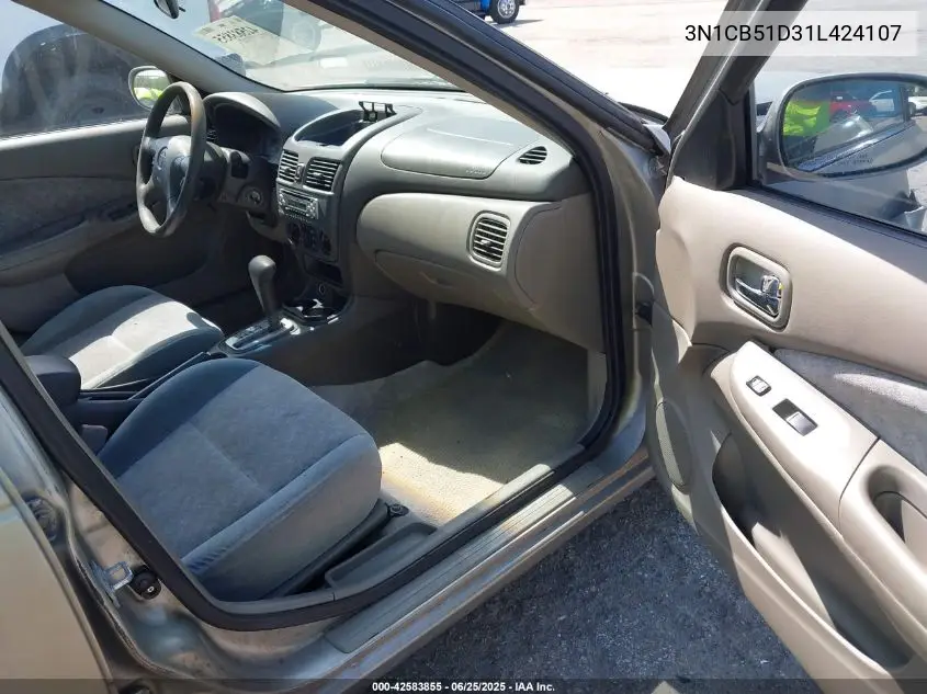 2001 Nissan Sentra Gxe VIN: 3N1CB51D31L424107 Lot: 42583855