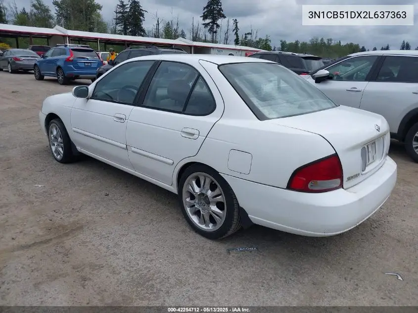 2002 Nissan Sentra Gxe VIN: 3N1CB51DX2L637363 Lot: 42254712