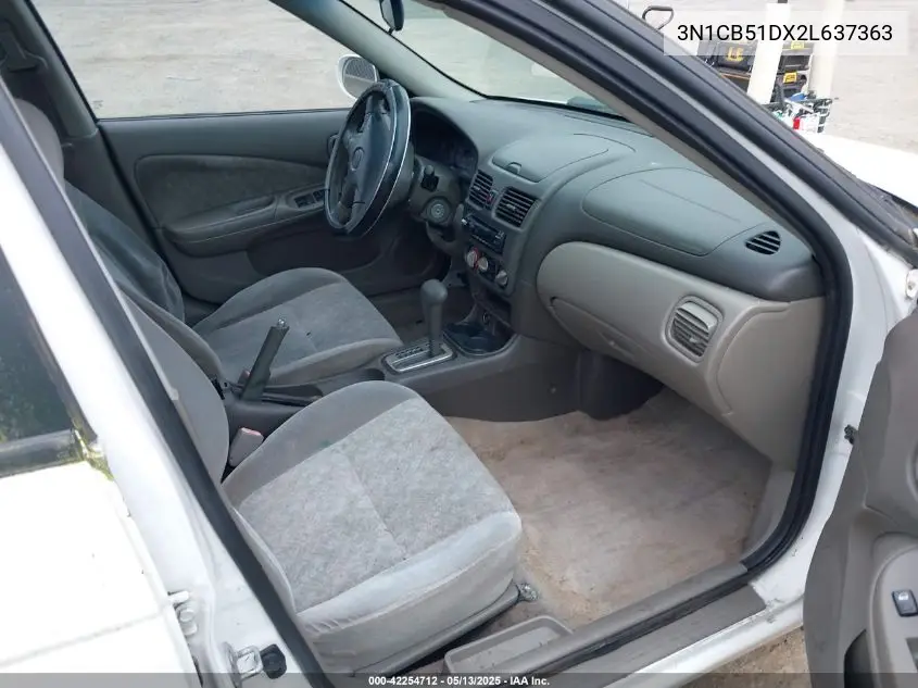 2002 Nissan Sentra Gxe VIN: 3N1CB51DX2L637363 Lot: 42254712