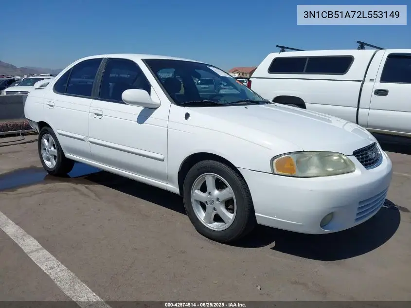 2002 Nissan Sentra Gxe VIN: 3N1CB51A72L553149 Lot: 42574514