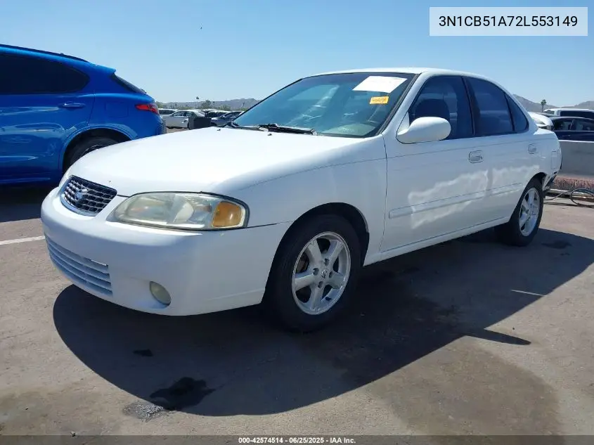 2002 Nissan Sentra Gxe VIN: 3N1CB51A72L553149 Lot: 42574514