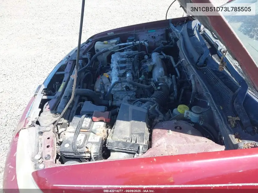 2003 Nissan Sentra Xe VIN: 3N1CB51D73L785505 Lot: 42218277