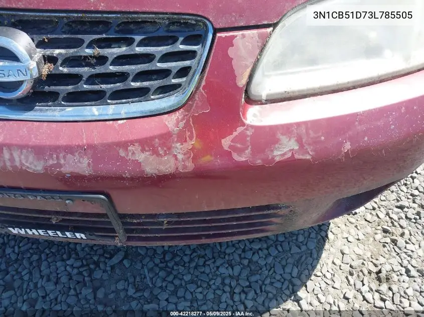 2003 Nissan Sentra Xe VIN: 3N1CB51D73L785505 Lot: 42218277