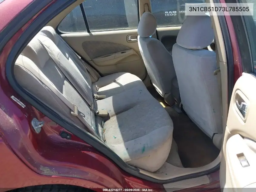 2003 Nissan Sentra Xe VIN: 3N1CB51D73L785505 Lot: 42218277