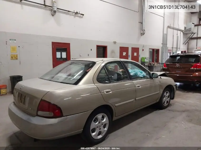 2003 Nissan Sentra Gxe VIN: 3N1CB51D13L704143 Lot: 42579587