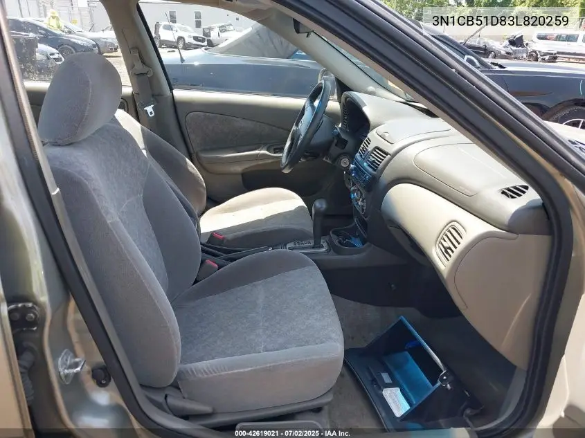 2003 Nissan Sentra Gxe VIN: 3N1CB51D83L820259 Lot: 42619021