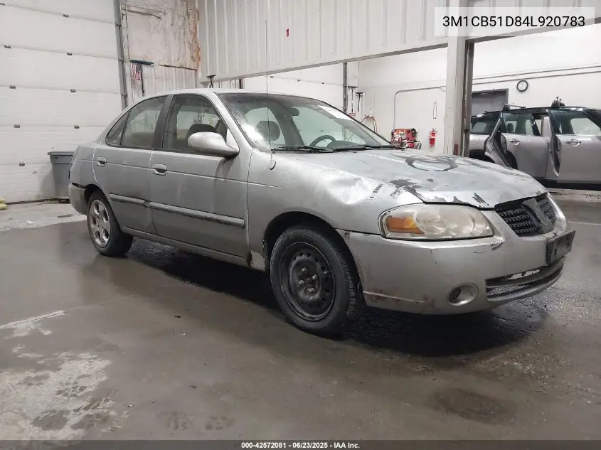 2004 Nissan Sentra VIN: 3M1CB51D84L920783 Lot: 42572081